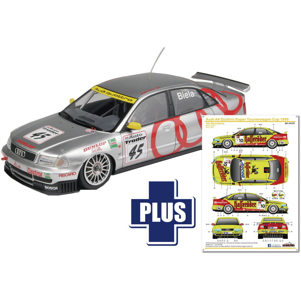 【新品即納】[PTM] 1/24 アウディ A4 クワトロ 1996 BTCCチャンピオン Abt スポーツラインチーム デカール付属 プラモデル(PN24035SK) プラッツ(20240930)