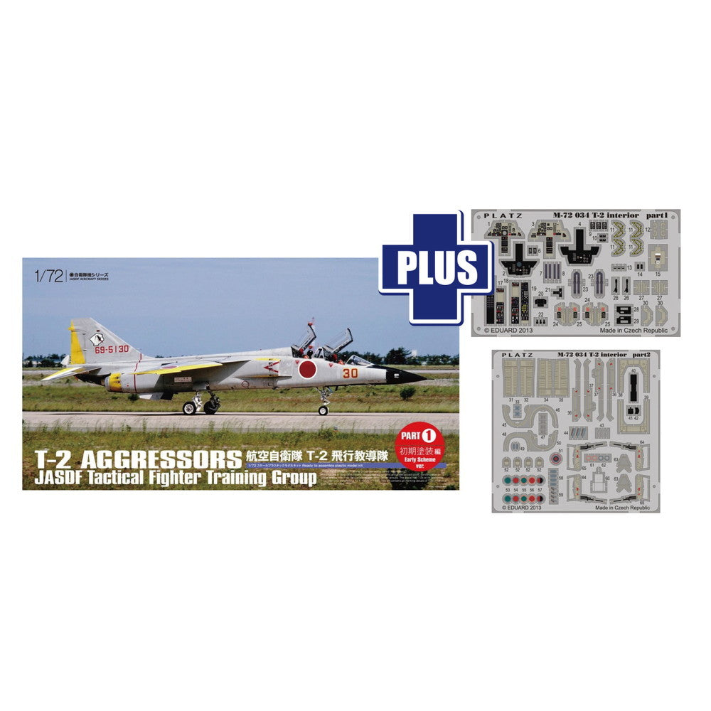 【新品即納】[PTM] 1/72 航空自衛隊 T-2 飛行教導隊・パート1(初期塗装編)エッチングパーツ付属 プラモデル(AC-26SP) プラッツ(20241114)