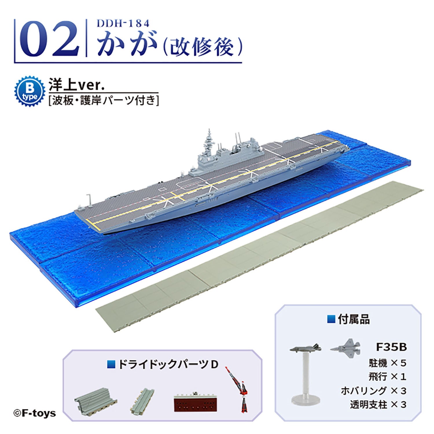 【新品即納】[BOX][PTM] 現用艦船キットコレクション ハイスペックシリーズ 1/1250 海上自衛隊護衛艦 かが 半完成品キット プラモデル(4個) エフトイズ・コンフェクト(20241020)