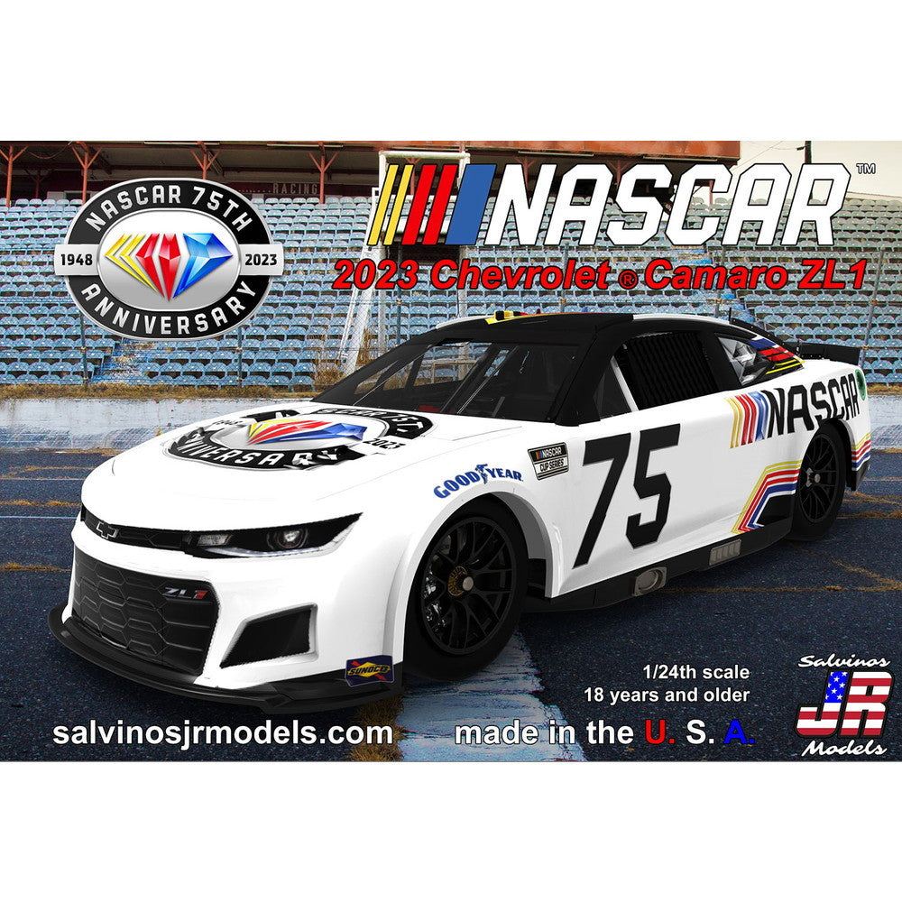 【新品即納】[PTM] (再販) 1/24 NASCAR 75周年 ダイヤモンド・アニバーサリー 2023 シボレー カマロ プラモデル(NASCAR75) Salvinos JR Models(サルビノス J・R モデル) (20240930)