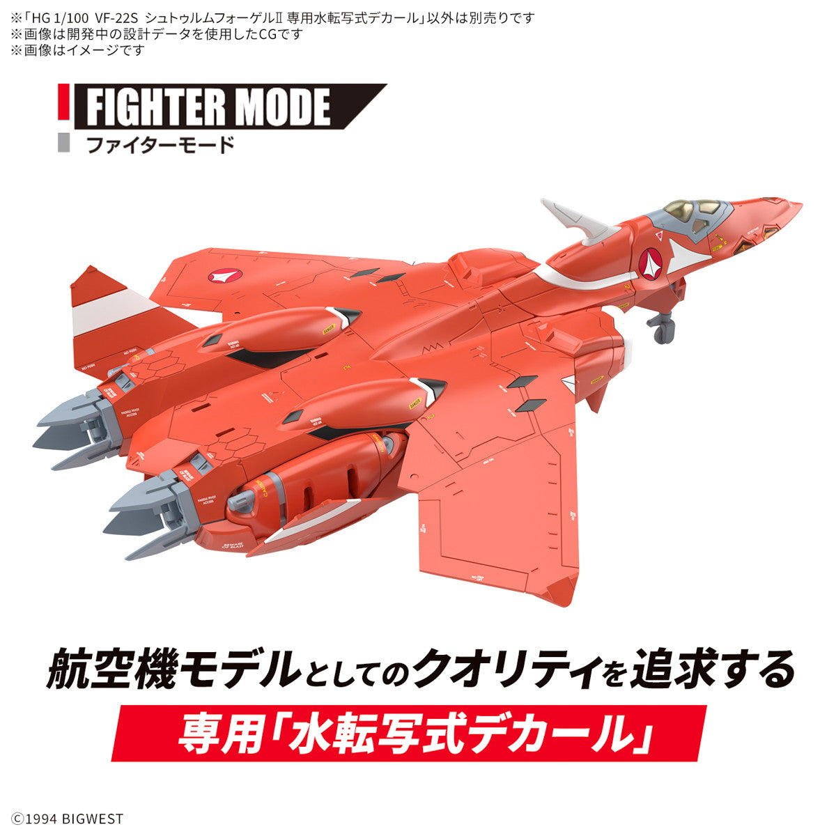 【中古即納】[PTM] HG 1/100 VF-22S シュトゥルムフォーゲルII 専用水転写式デカール マクロス7 プラモデル用アクセサリ(5068325) バンダイスピリッツ(20250117)