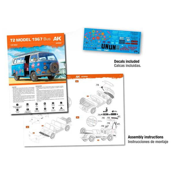 【新品即納】[PTM] 1/35 1967 ワンボックスカー バスタイプ プラモデル(AK35022) AKインタラクティブ(20241231)