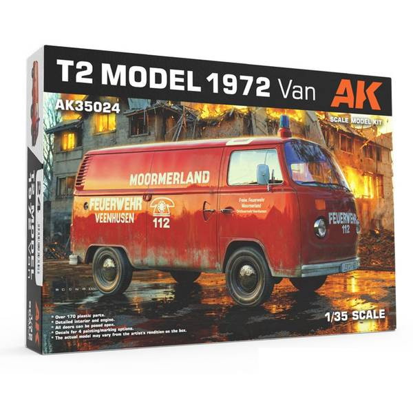 【新品即納】[PTM] 1/35 1972 ワンボックスカー コマーシャルバンタイプ プラモデル(AK35024) AKインタラクティブ(20241231)