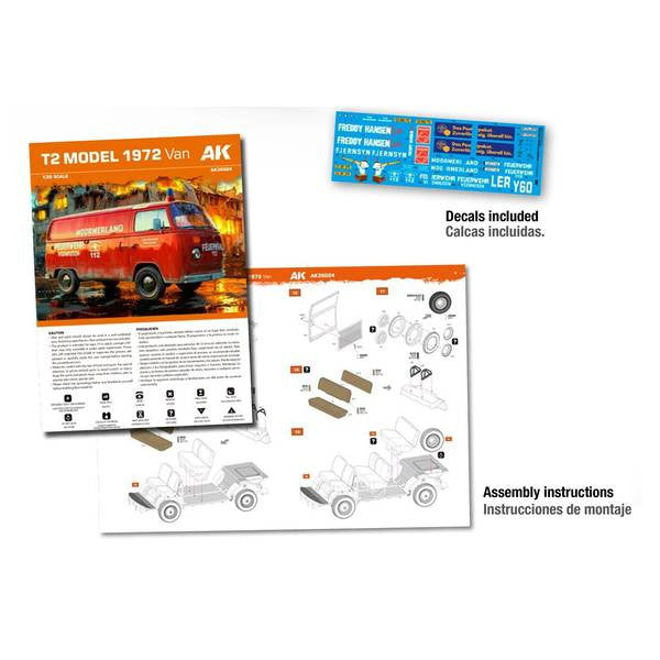 【新品即納】[PTM] 1/35 1972 ワンボックスカー コマーシャルバンタイプ プラモデル(AK35024) AKインタラクティブ(20241231)