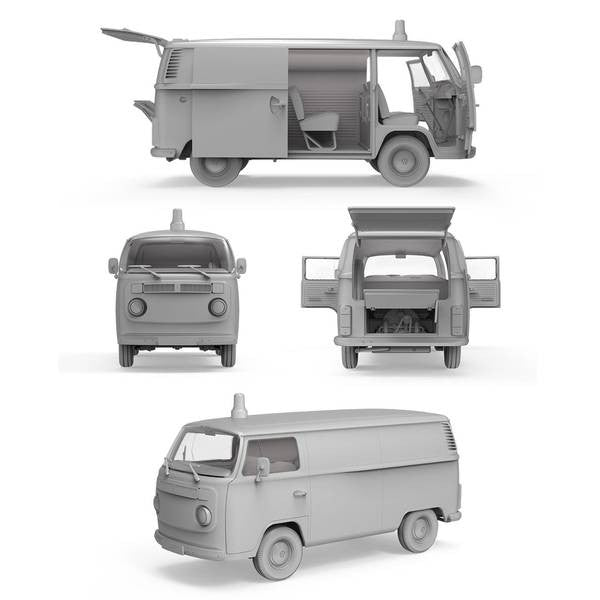 【新品即納】[PTM] 1/35 1972 ワンボックスカー コマーシャルバンタイプ プラモデル(AK35024) AKインタラクティブ(20241231)