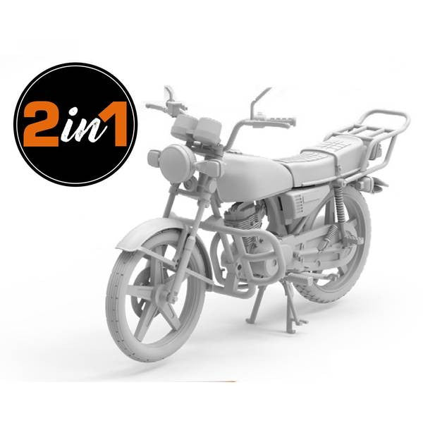 【新品即納】[PTM] 1/35 125cc スポーツバイク ライダーフィギュア付属 プラモデル(AK35027) AKインタラクティブ(20241231)