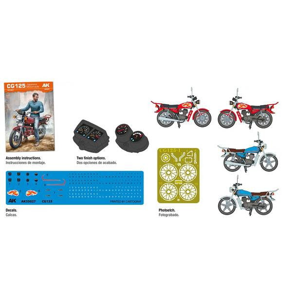 【新品即納】[PTM] 1/35 125cc スポーツバイク ライダーフィギュア付属 プラモデル(AK35027) AKインタラクティブ(20241231)