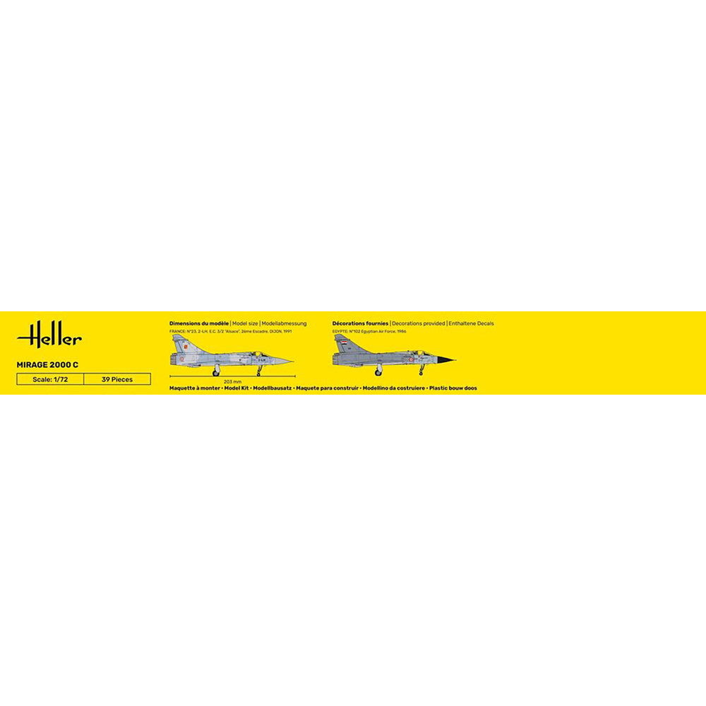 【新品即納】[PTM] 1/72 フランス軍 ミラージュ 2000C プラモデル(HE80303) Heller(エレール)(20250110)