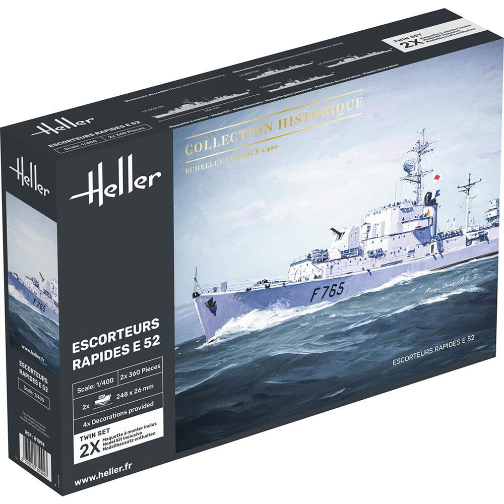【新品即納】[PTM] 1/400 フランス海軍 ル・ノルマン級 E52 高速護衛艦 プラモデル(HE81094) Heller(エレール)(20250110)
