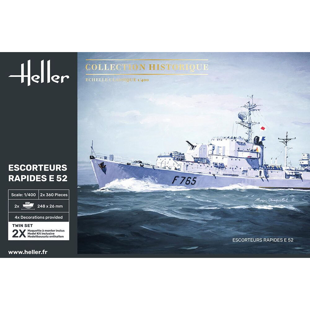 【新品即納】[PTM] 1/400 フランス海軍 ル・ノルマン級 E52 高速護衛艦 プラモデル(HE81094) Heller(エレール)(20250110)