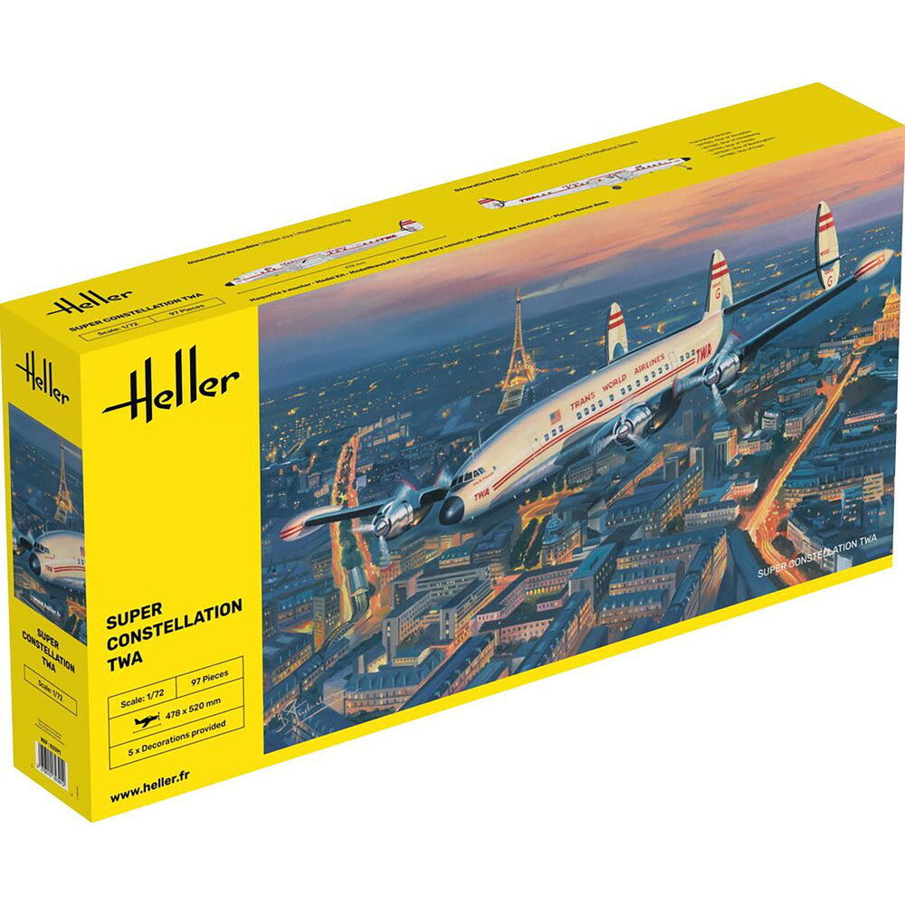 【新品】【お取り寄せ】[PTM] 1/72 L-1049 スーパー コンステレーション TWA プラモデル(HE82391) Heller(エレール)(20241009)