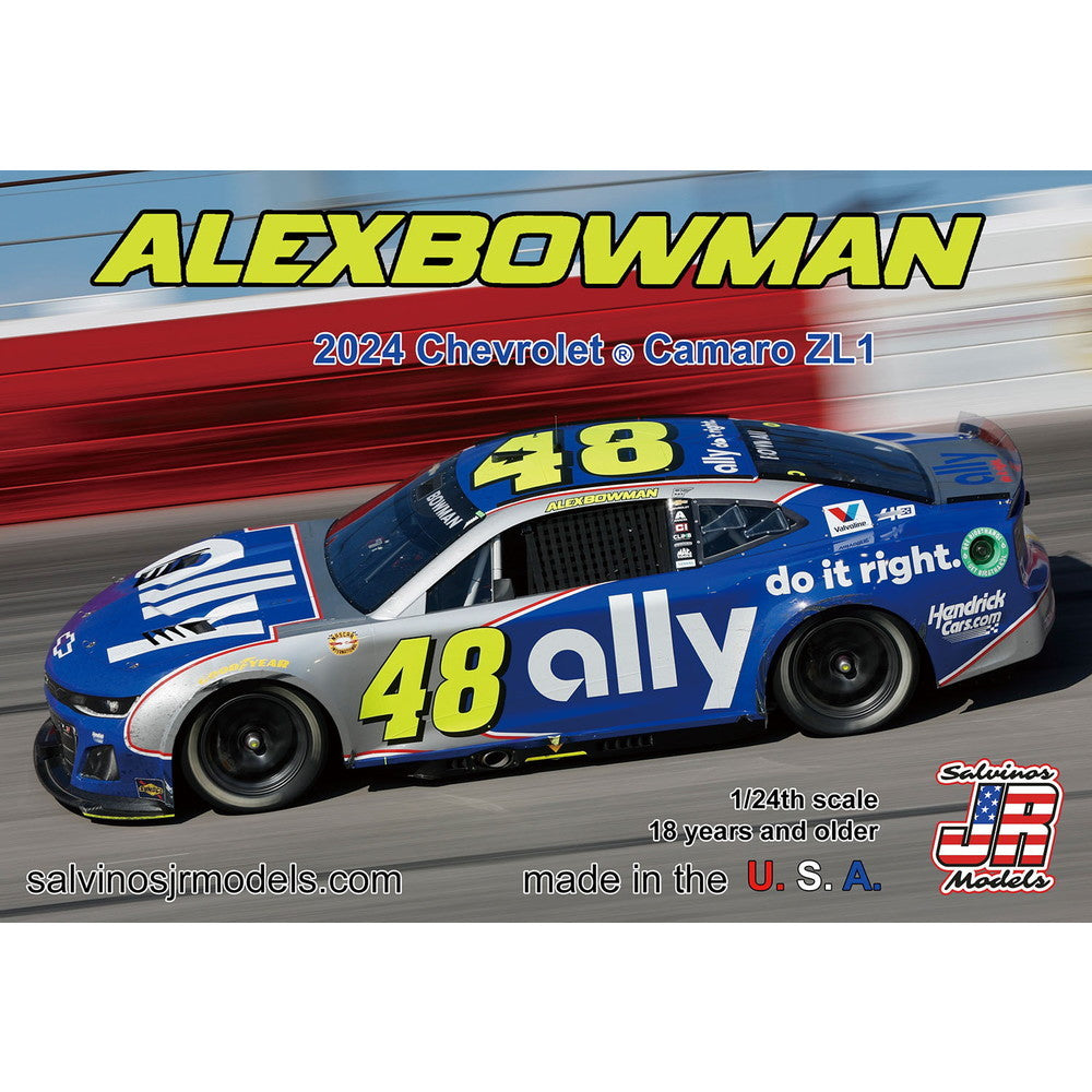 【新品即納】[PTM] 1/24 アレックス・ボウマン #48 アリー スローバック シボレー カマロ ZL1 NASCAR 2024 プラモデル(HMC2024ABDA) Salvinos JR Models(サルビノス J・R モデル)(20241130)