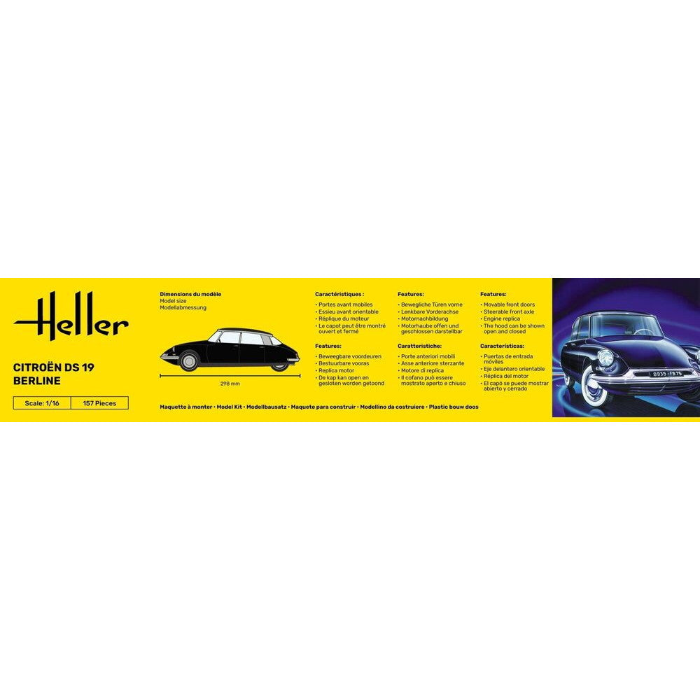 【新品即納】[PTM] (再販)1/16 シトロエン DS19 プラモデル(HE80795) Heller(エレール)(20250131)