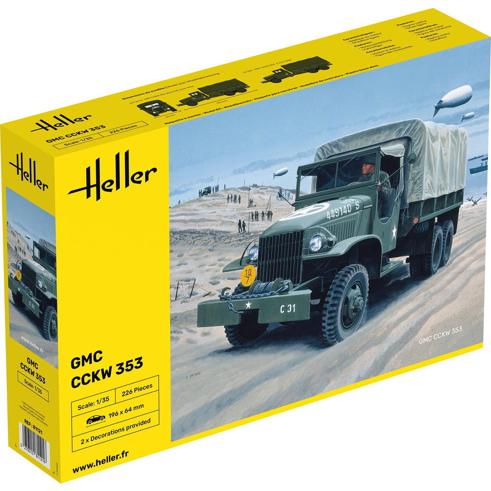 【新品即納】[PTM] (再販)1/35 WW.II アメリカ軍 GMC CCKW 353 トラック プラモデル(HE81121) Heller(エレール)(20250131)