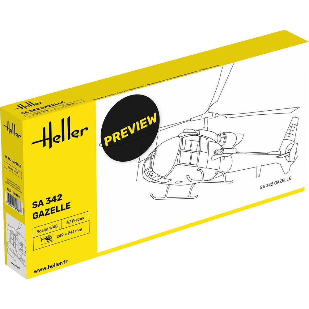 【新品即納】[PTM] (再販)1/48 SA342 ガゼール ヘリコプター プラモデル(HE80486) Heller(エレール)(20250131)
