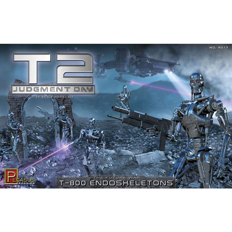 【新品即納】[PTM] (再販)1/32 T-800 エンドスケルトン(5体セット) ターミネーター2 プラモデル(PH9017) ペガサスホビー(20250131)