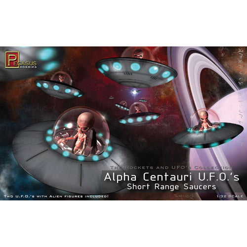【新品即納】[PTM] (再販)1/32 アルファ・ケンタウリ星系 U.F.O(短距離偵察型)(2機セット) プラモデル(PH9102) ペガサスホビー(20250131)