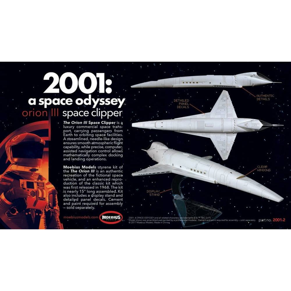 【新品即納】[PTM] (再販)1/160 オリオン号 スペースクリッパー 2001年宇宙の旅 プラモデル(MOE2001-2R) メビウスモデル(20241231)