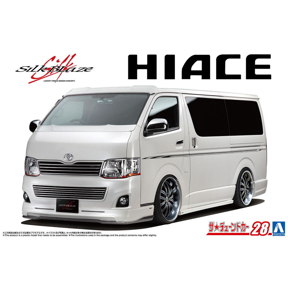 【新品即納】[PTM] (再販)ザ・チューンドカー No.28 1/24 シルクブレイズ TRH200V ハイエース VerIII '10 (トヨタ) プラモデル(068786) アオシマ(20250228)