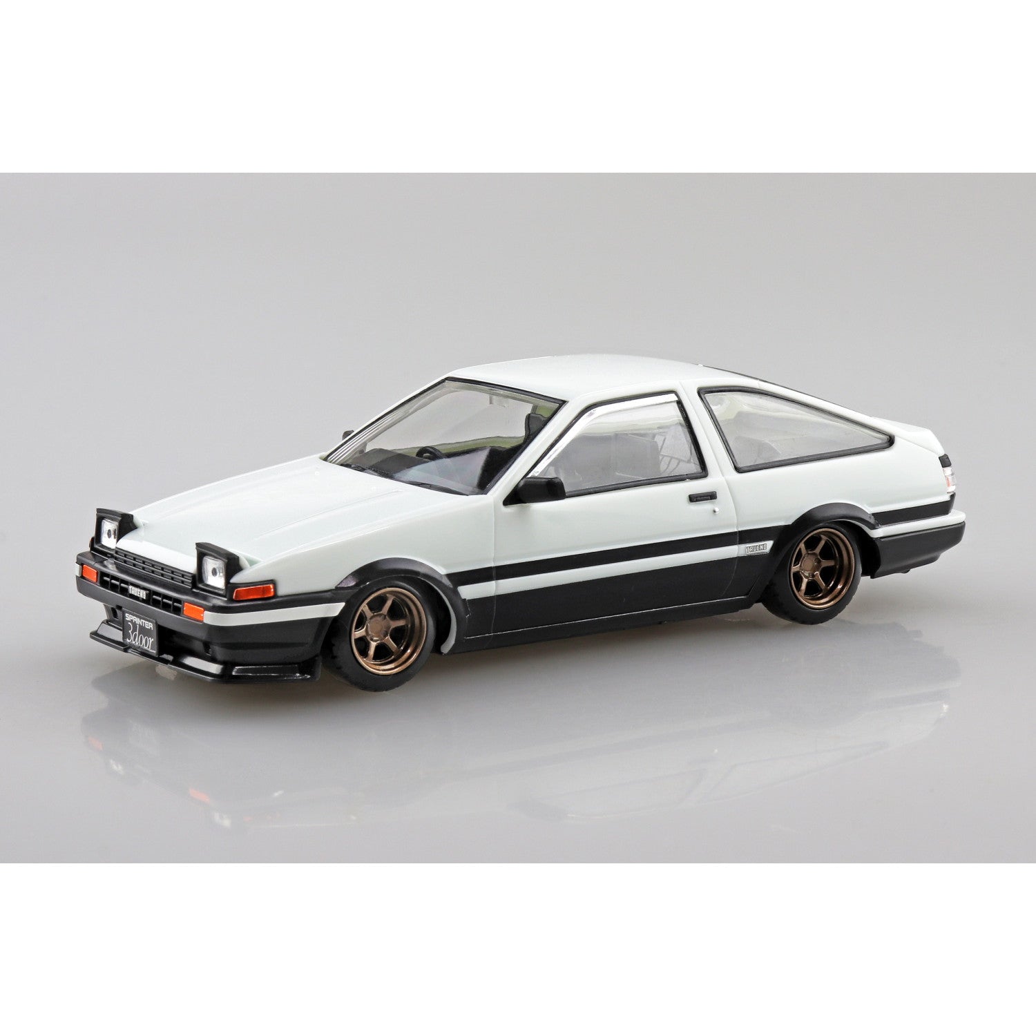 【新品】【お取り寄せ】[PTM] 楽プラ スナップキット No.11CU-WB 1/32 トヨタ スプリンタートレノ カスタム(ハイテックツートン) プラモデル(069110) アオシマ(20250219)