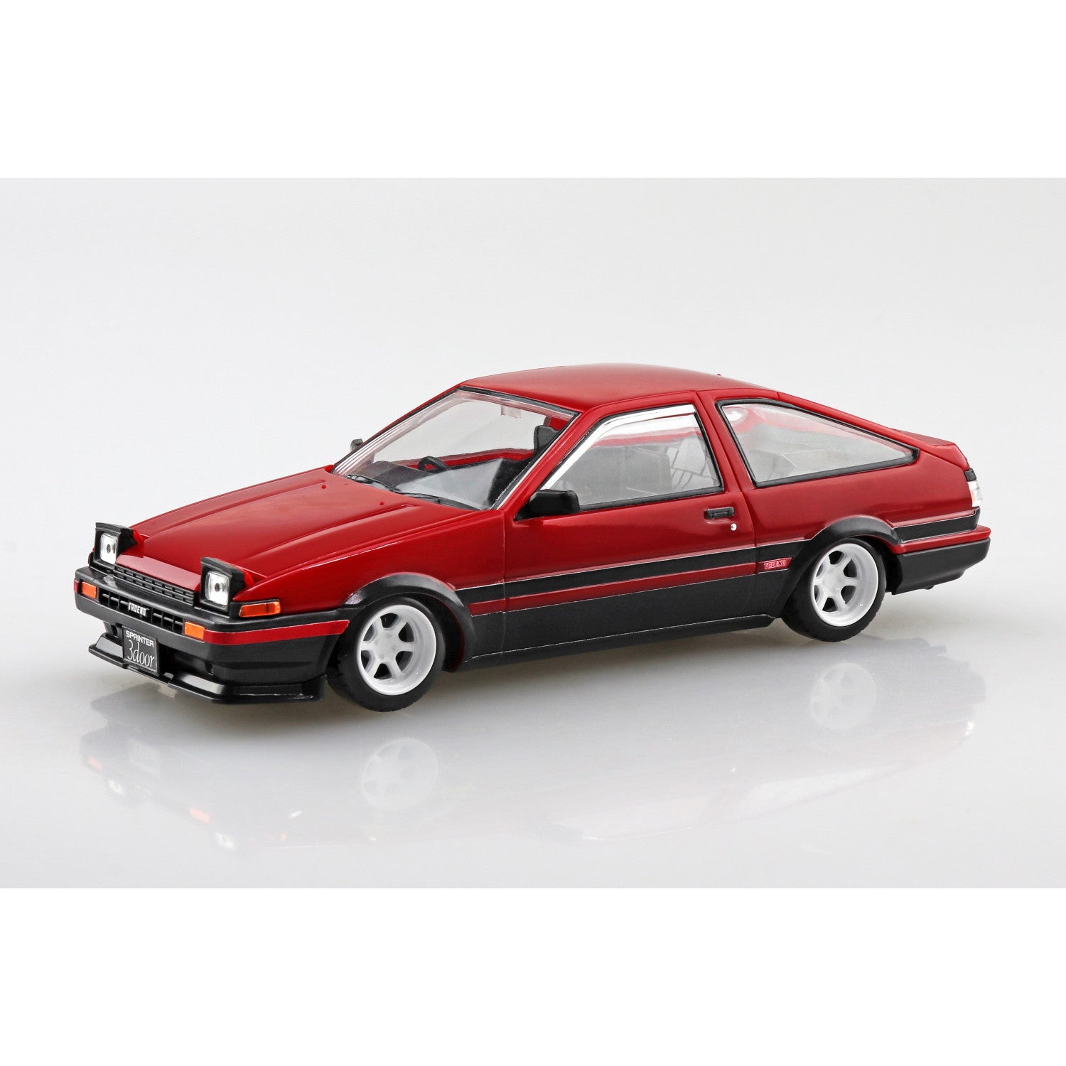 【新品】【お取り寄せ】[PTM] 楽プラ スナップキット No.11CU-RB 1/32 トヨタ スプリンタートレノ カスタム(ハイフラッシュツートン) プラモデル(069127) アオシマ(20250219)