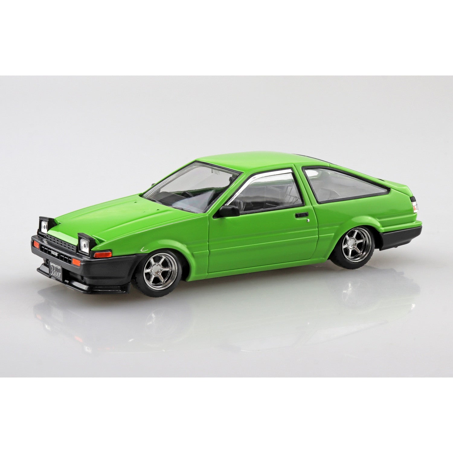 【新品即納】[PTM] 楽プラ スナップキット No.11CU-GN 1/32 トヨタ スプリンタートレノ カスタム(グリーン) プラモデル(069134) アオシマ(20250219)