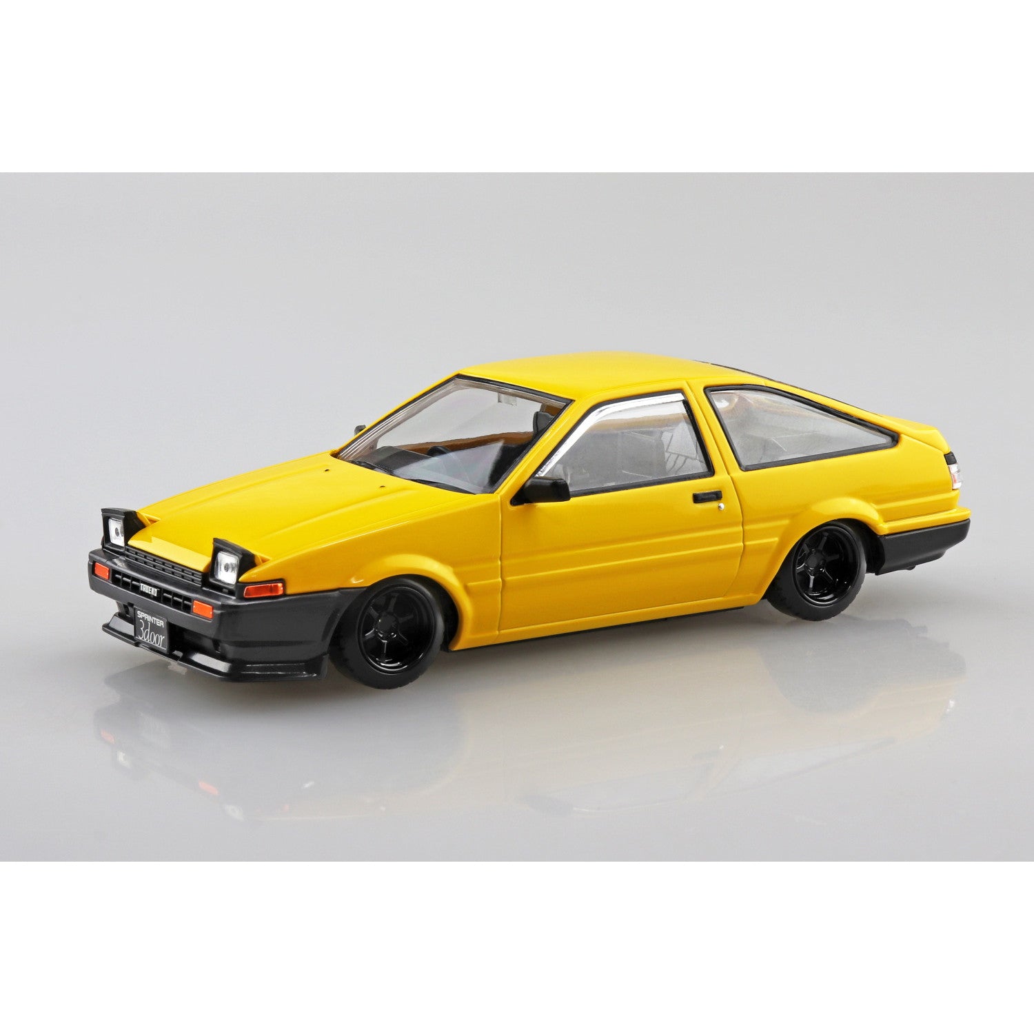 【新品即納】[PTM] 楽プラ スナップキット No.11CU-YW 1/32 トヨタ スプリンタートレノ カスタム(イエロー) プラモデル(069141) アオシマ(20250219)