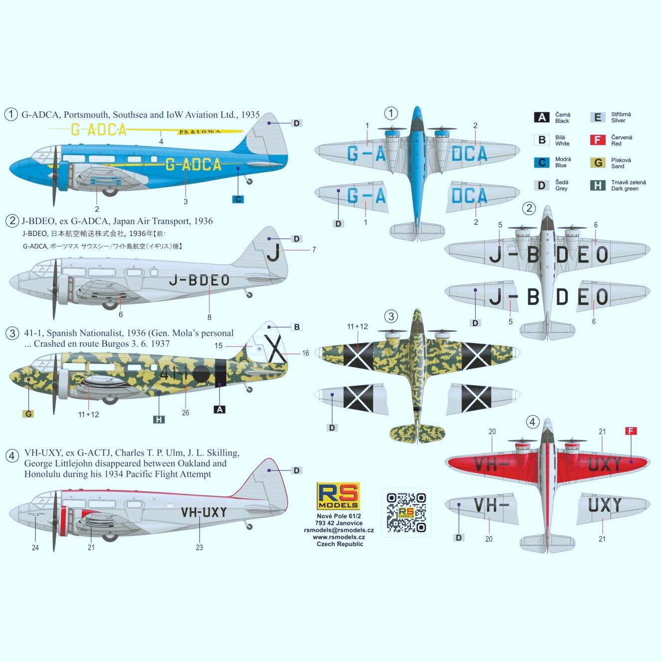 【新品即納】[PTM] 1/72 エアスピード エンボイ リンクス エンジン プラモデル(92296) RS MODELS(20241231)