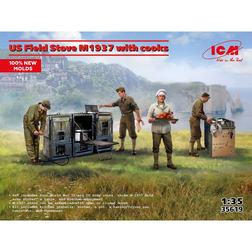 【新品即納】[PTM] 1/35 アメリカ陸軍 野外ストーブ M-1937 w/コック プラモデル(35619) ICM(20250131)