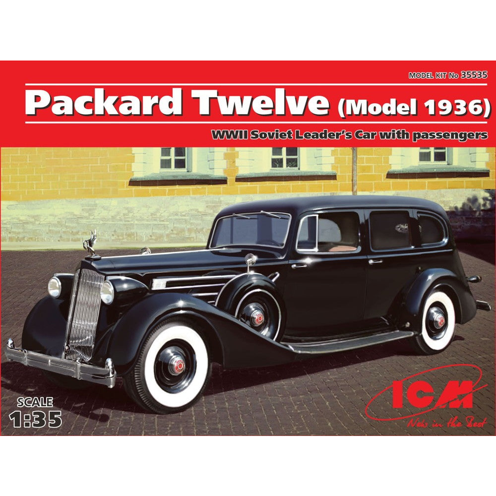 【新品即納】[PTM] (再販)1/35 ソビエト パッカード12最高指導者用車(1936年) w/フィギュア プラモデル(35535) ICM(20250131)