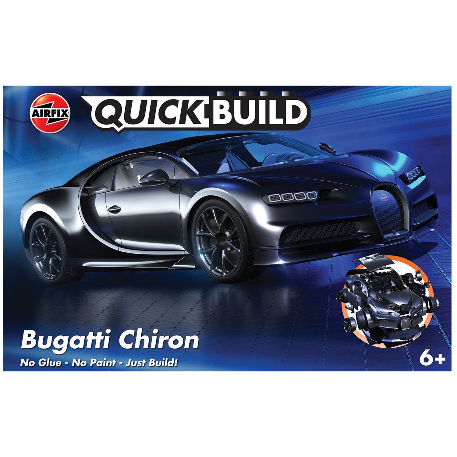 【新品即納】[PTM] クイックビルド ブガッティ シロン ブラック プラモデル(QB6025) AIRFIX(エアフィックス)(20250430)