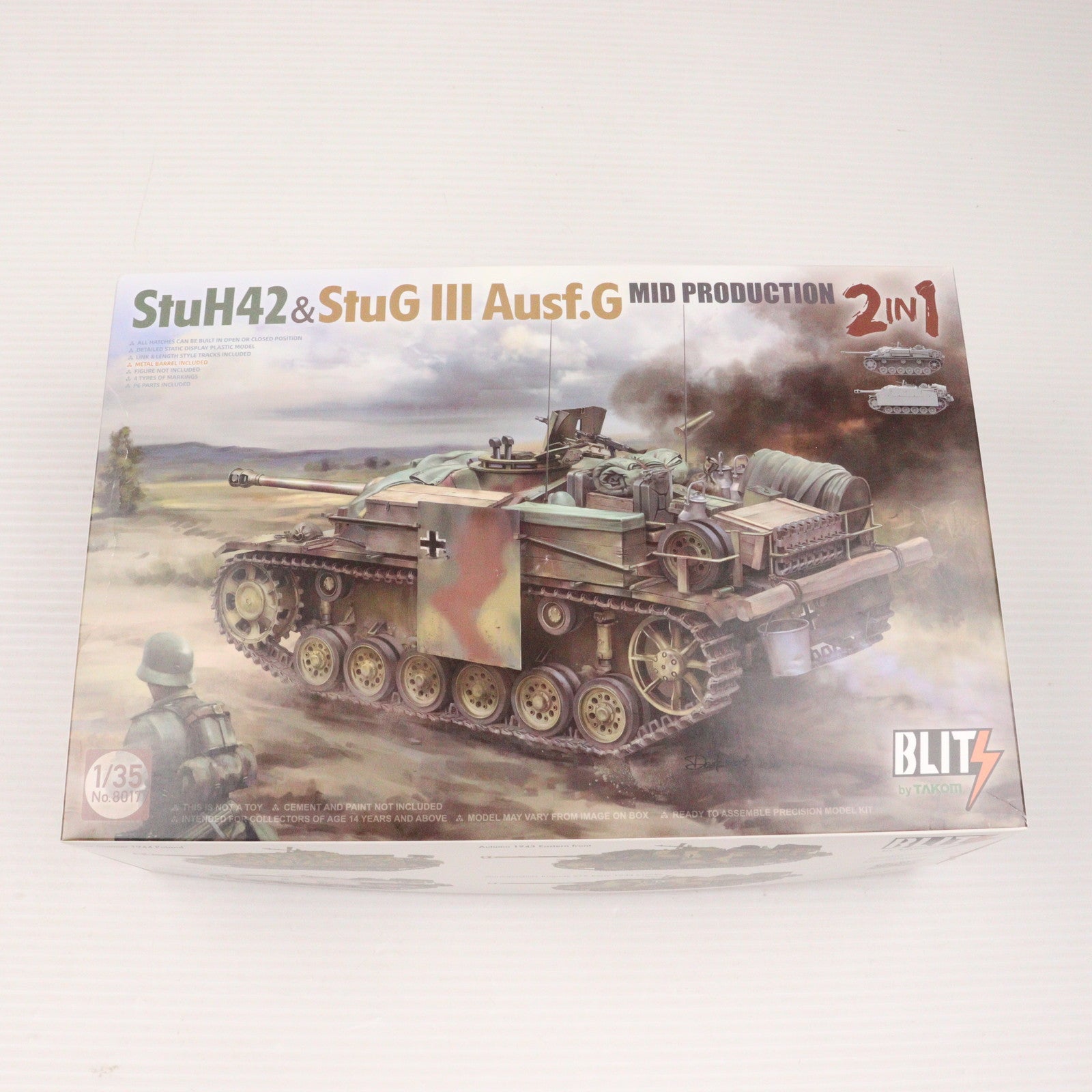 【中古即納】[PTM] 1/35 10.5cm突撃榴弾砲42 & III号 突撃砲G型 中期型 2 in 1 w/車載品 プラモデル(TKOB8017) TAKOM(タコム)(20240502)
