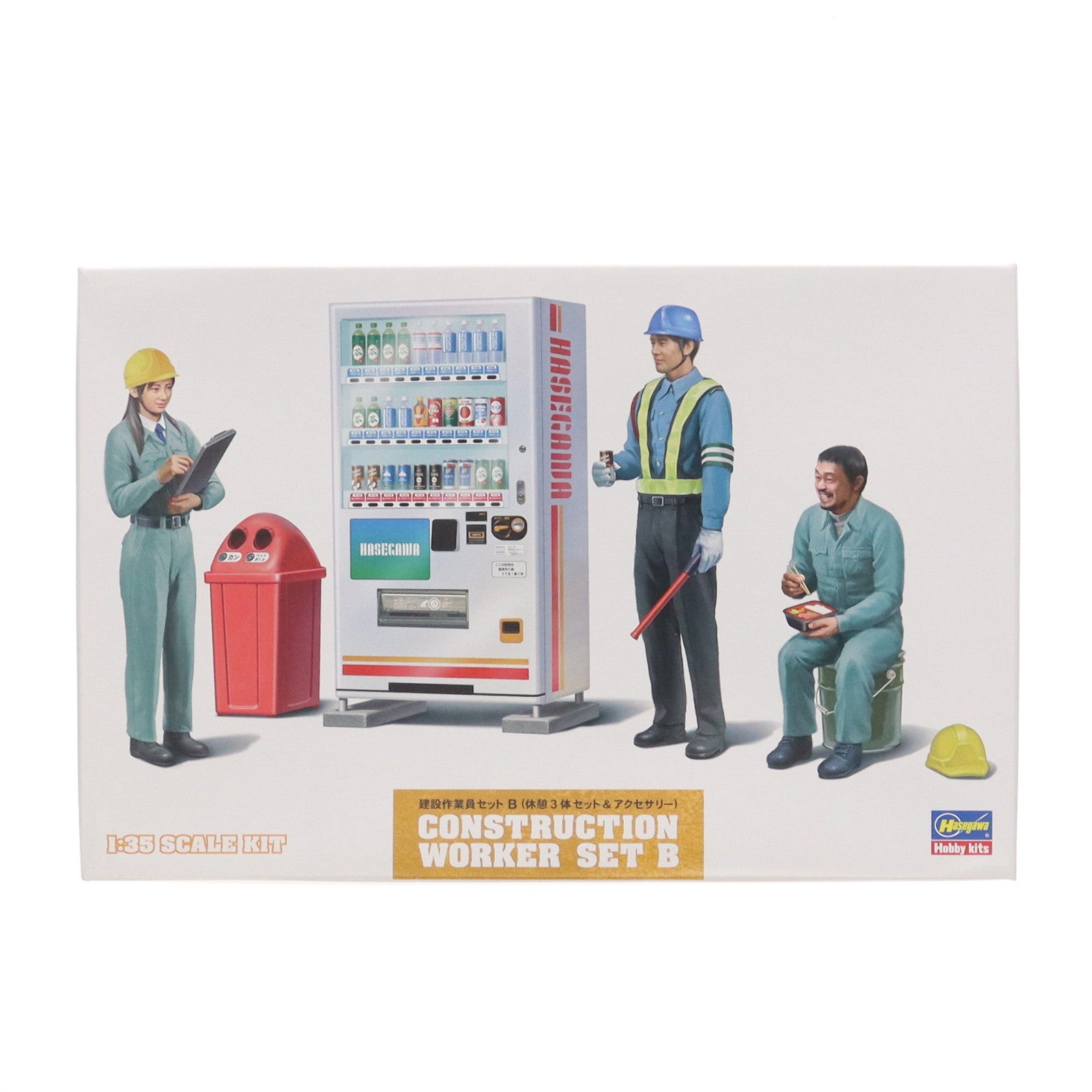 【中古即納】[PTM] 1/35 建設作業員セットB(休憩3体セット&アクセサリー) プラモデル用アクセサリ(WM06) ハセガワ(20190330)