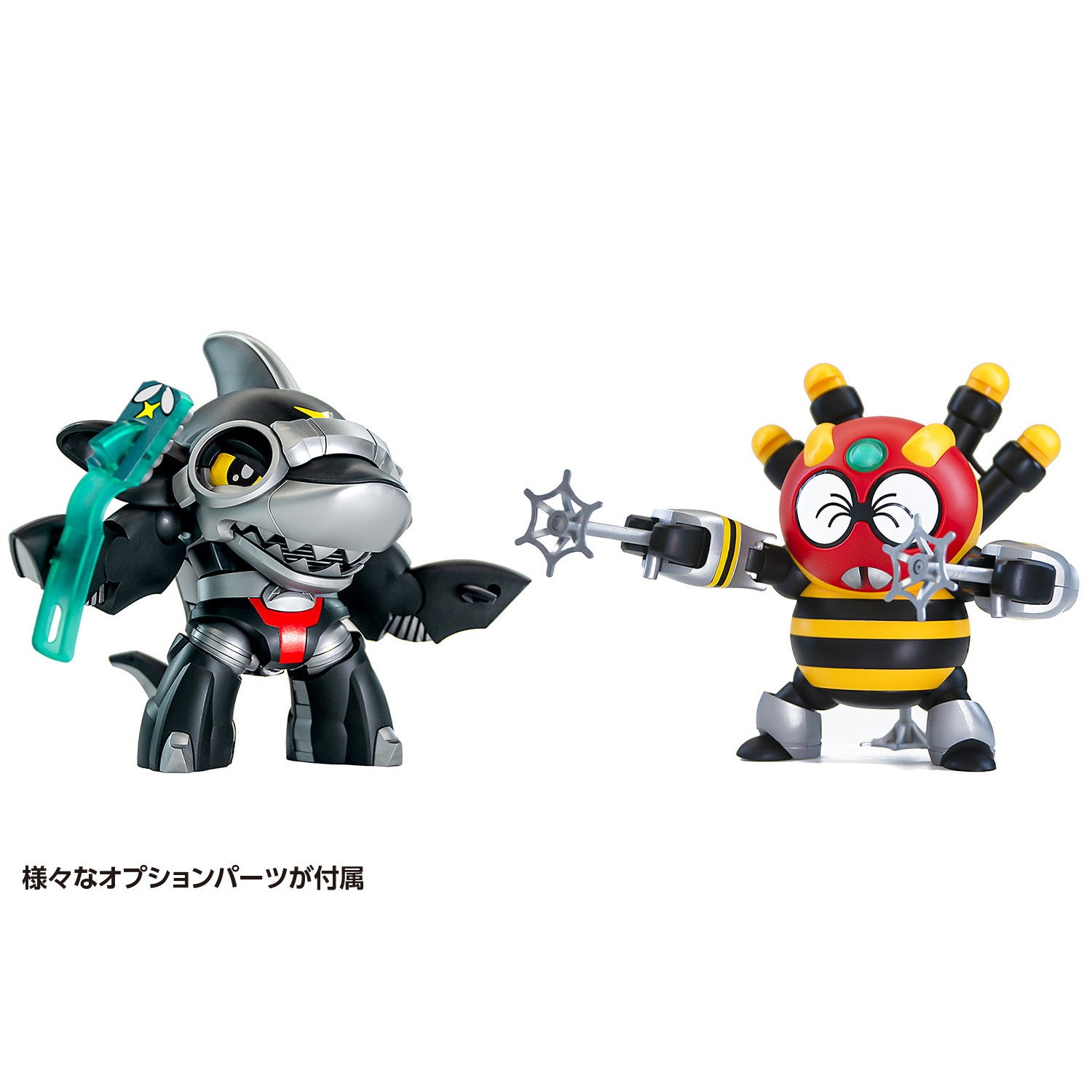 【予約安心出荷】[PTM] (再販) カード2枚付属 QOSMOS シャークラー & スパイドン セット ビーロボカブタック プラモデル(KM-142) 橘猫工業(ORANGE CAT INDUSTRY)/ウェーブ(WAVE)(2025年11月)