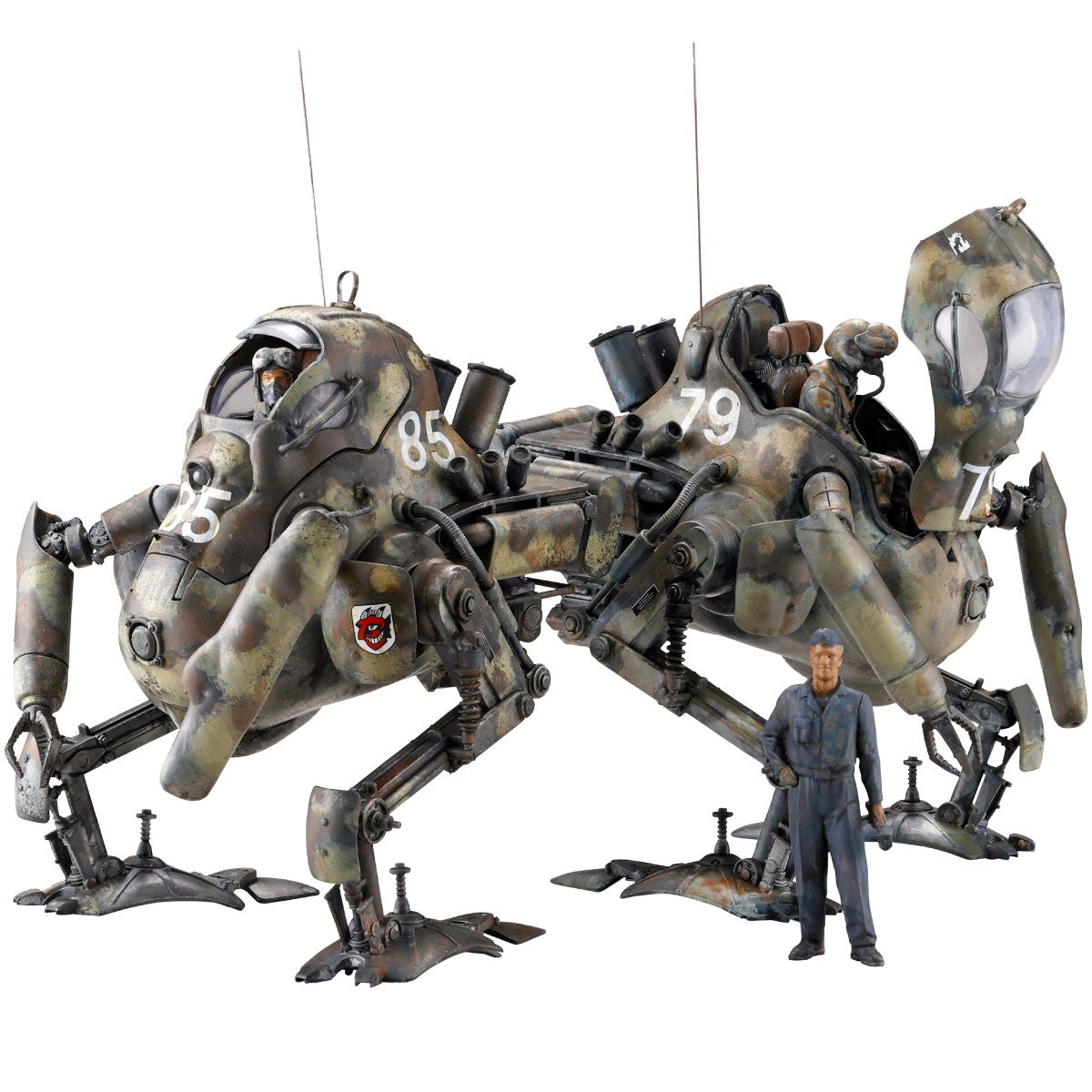 【新品即納】[PTM] ARTPLA 1/35 カングール(2機セット)&整備兵 マシーネンクリーガー プラモデル(AP045) 海洋堂(20250430)