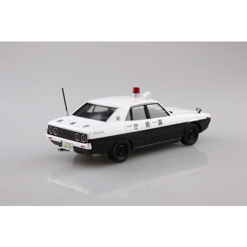 【新品即納】[PTM] ハピネット・ホビーマーケティング流通限定 ザ・モデルカー NO.SP 1/24 ニッサン GC110 スカイライン パトロールカー '72 プラモデル(201572) アオシマ(20250430)