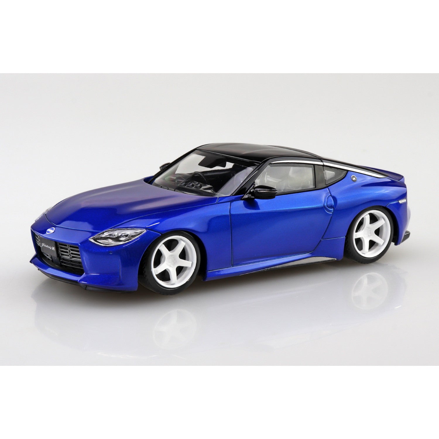 【新品】【お取り寄せ】[PTM] 楽プラ スナップキット No.17CU-SB 1/32 ニッサン RZ34 フェアレディZ カスタムホイール(セイランブルー) プラモデル(200056) アオシマ(20250620)