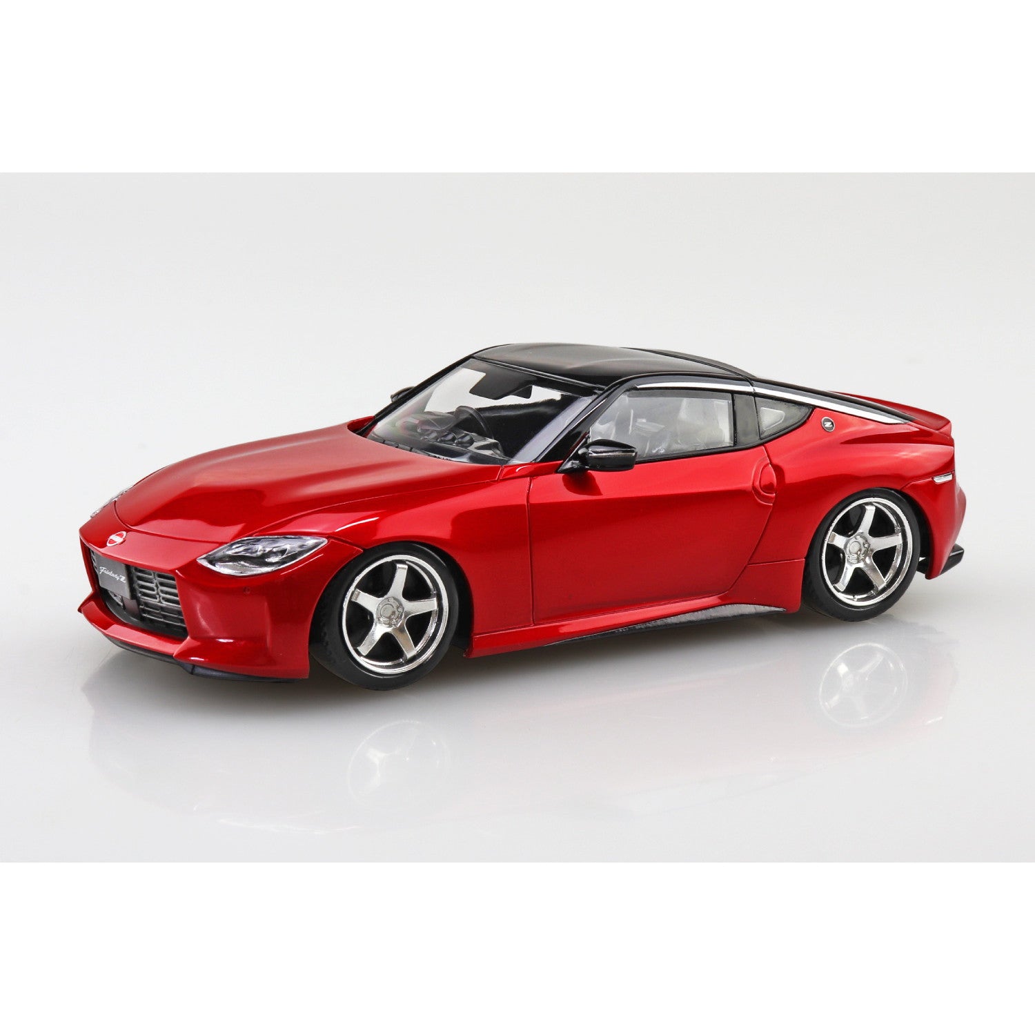【新品】【お取り寄せ】[PTM] 楽プラ スナップキット No.17CU-CR 1/32 ニッサン RZ34 フェアレディZ カスタムホイール(カーマインレッド) プラモデル(200063) アオシマ(20250620)