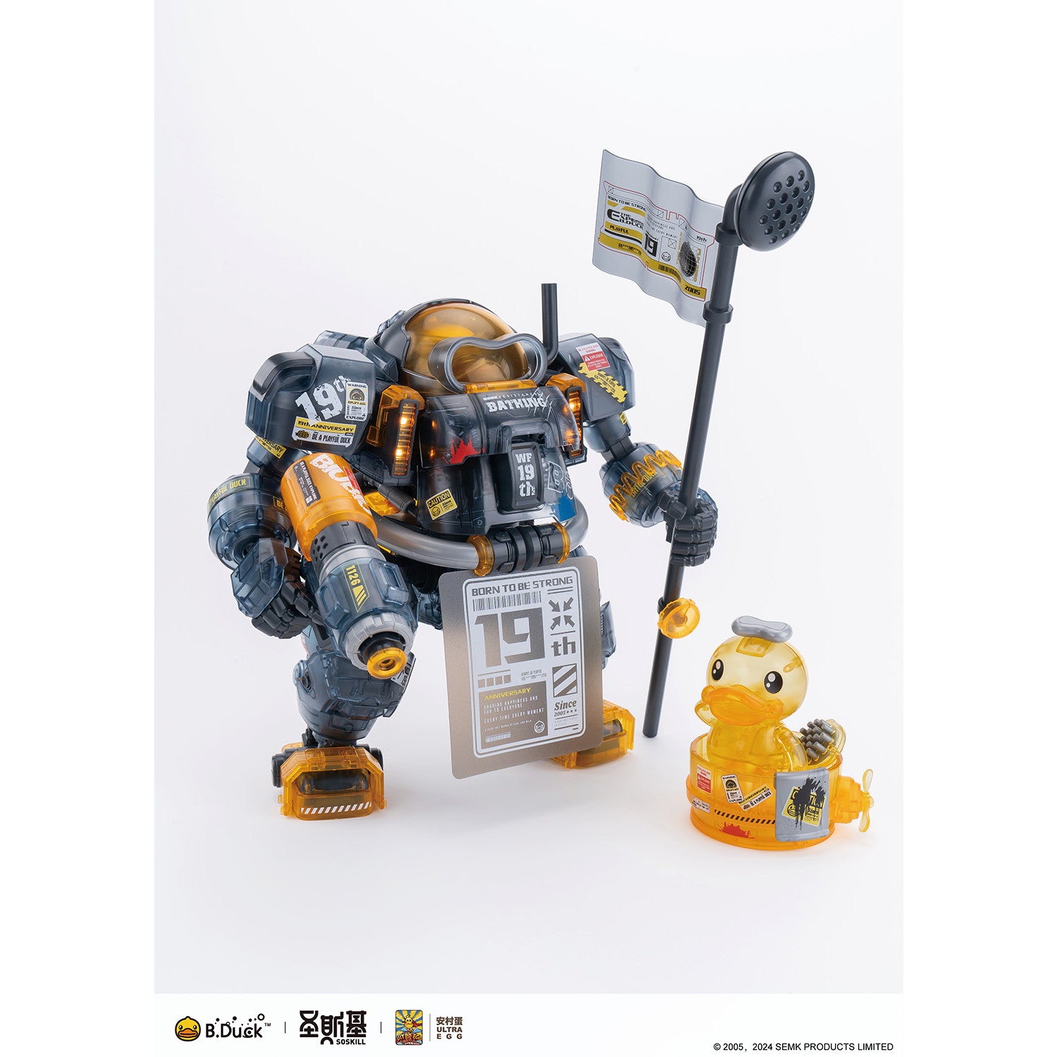 【新品】【お取り寄せ】[PTM] B.DUCK & SPA.DUCK(ビーダック&スパダック) 19周年黒武士限定版(スパダック限定版) プラモデル(KM-138) SOSKILL(ソースキル)(20250430)