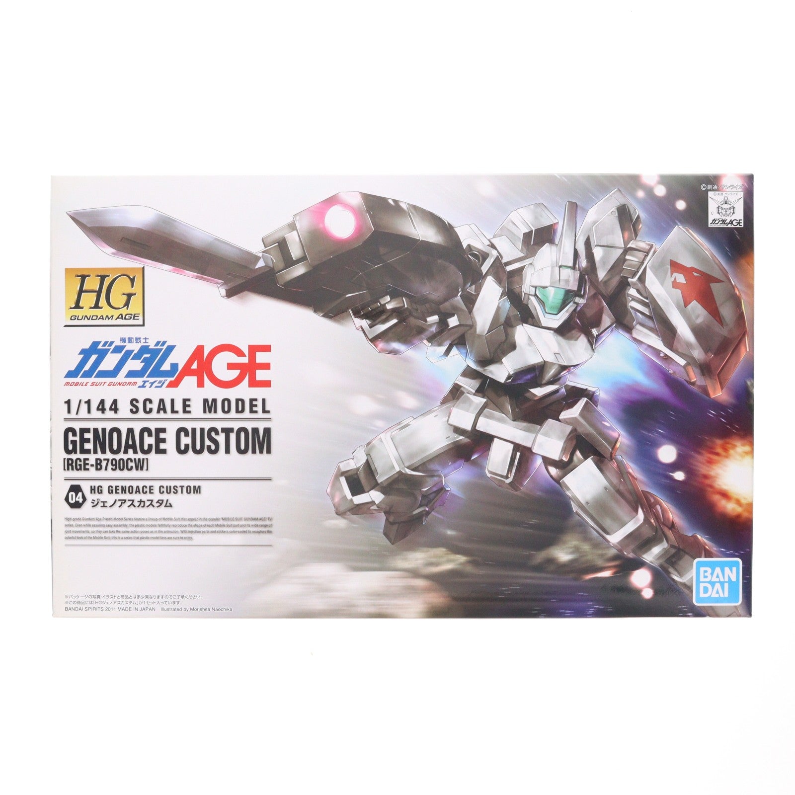 【中古即納】[PTM] HG 1/144 ジェノアスカスタム 機動戦士ガンダムAGE(エイジ) プラモデル(5062891) バンダイ(20111112)