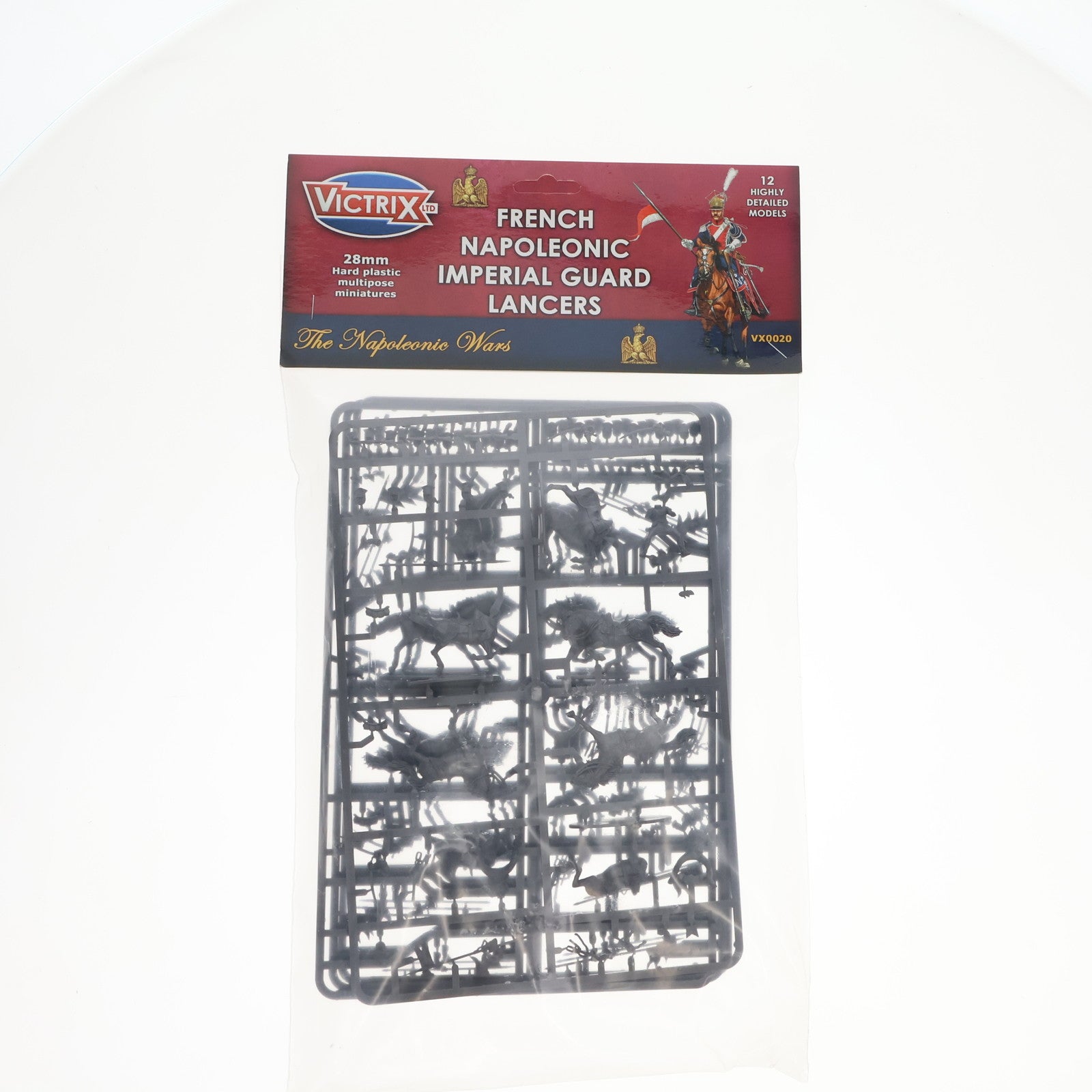 【中古即納】[PTM] The Napoleonic Wars French Napoleonic Imperial Guard Lancers(フランスナポレオン帝国近衛槍騎兵) 28mm プラモデル(VX0020) Victrix Miniatures(19991231)