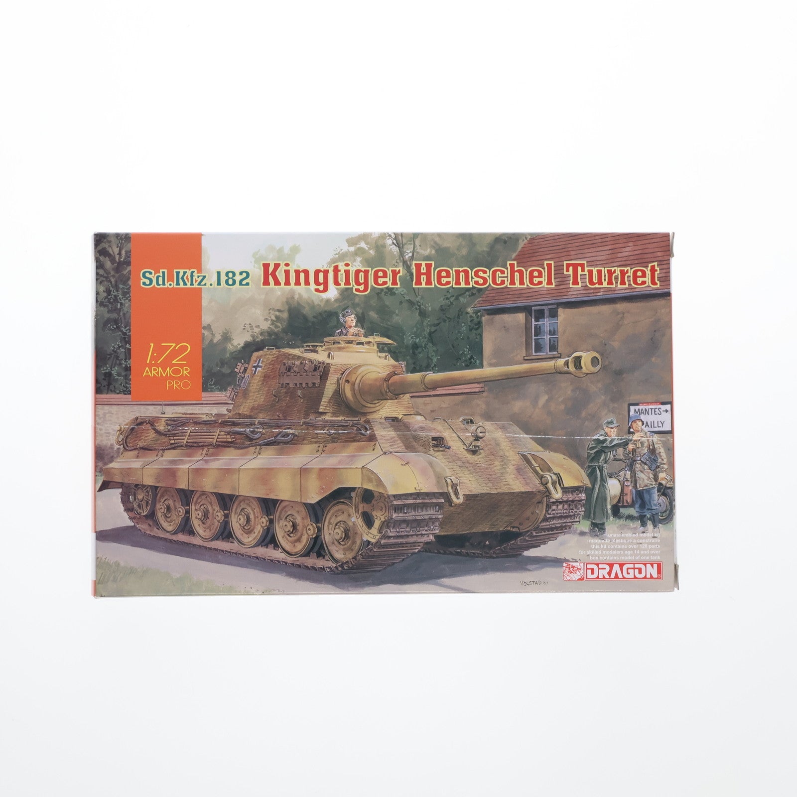 【中古即納】[PTM] 1/72 WW.II ドイツ軍重戦車 キングタイガー ヘンシェル砲塔 プラモデル(DR7558) DRAGON(ドラゴン)(20171008)