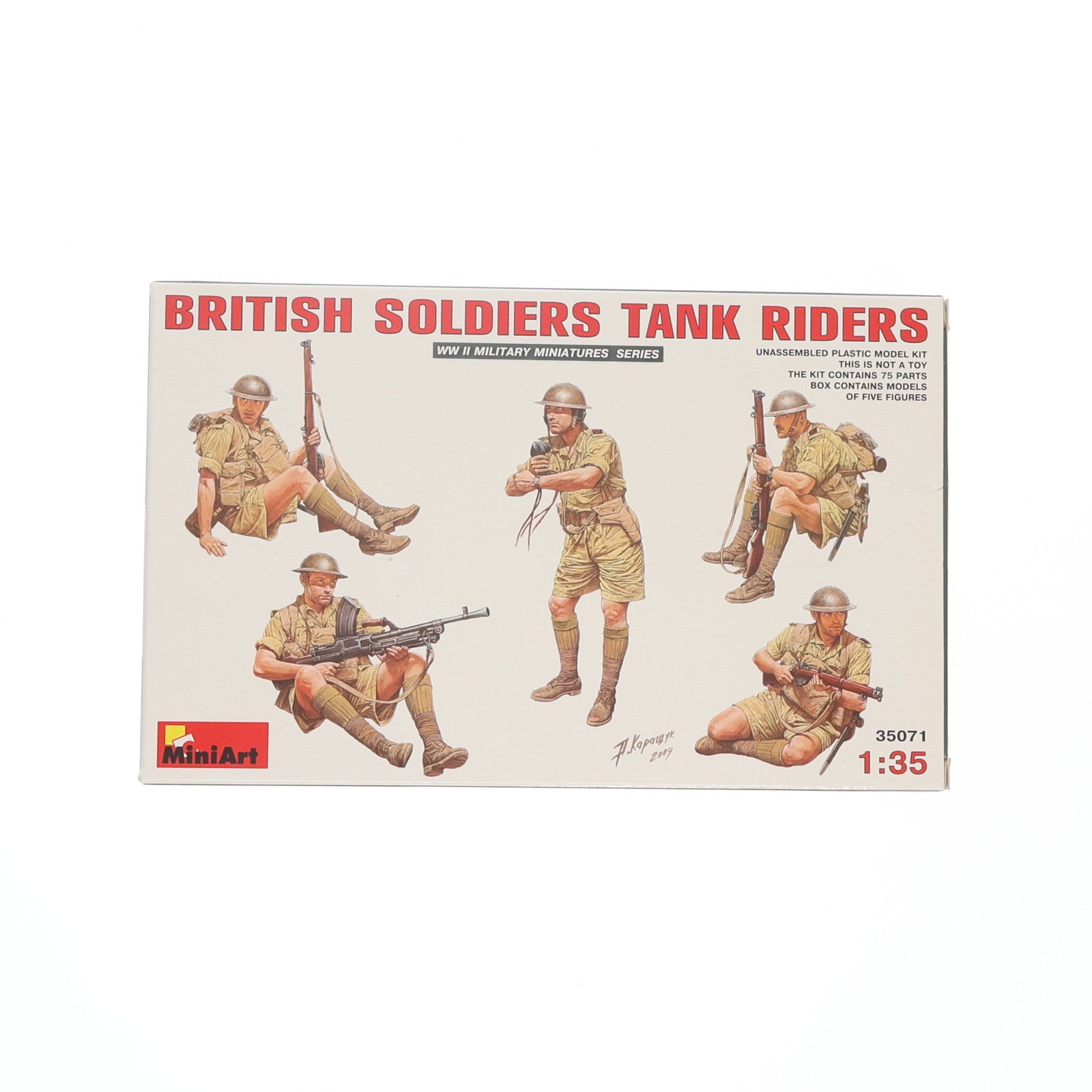 【中古即納】[PTM] WWII ミリタリーミニチュアシリーズ 1/35 イギリス戦車騎乗兵セット(5体入り) プラモデル(35071) MiniArt(ミニアート)(20110602)