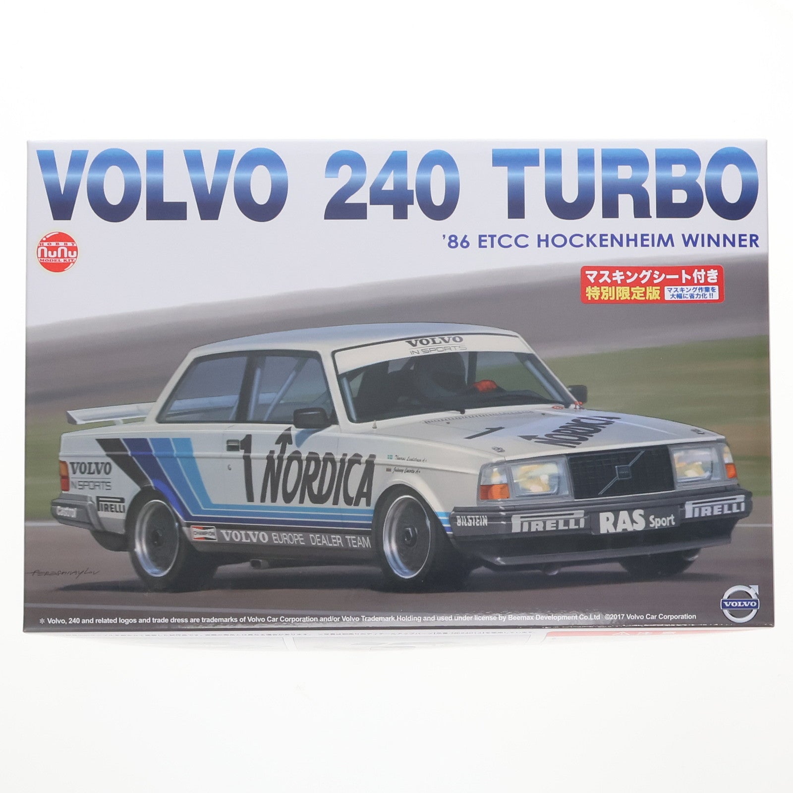 【中古即納】[PTM] 1/24 ボルボ 240ターボ 1986 ETCC ホッケンハイム ウィナー マスキングシート付き プラモデル(PN24013MSK) プラッツ/NuNu(20240714)