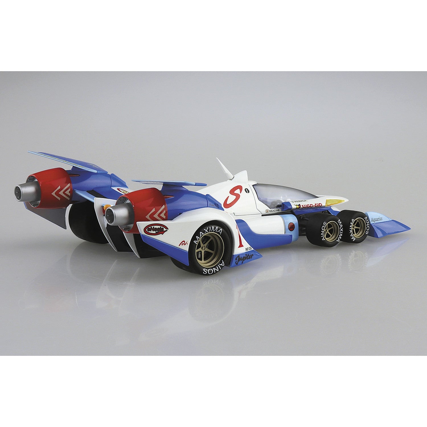 【新品即納】[PTM] 1/24 サイバーフォーミュラ No.8 νアスラーダ AKF-0/G(リフティングターンモード) 新世紀GPXサイバーフォーミュラSAGA プラモデル(202234) アオシマ(20250821)