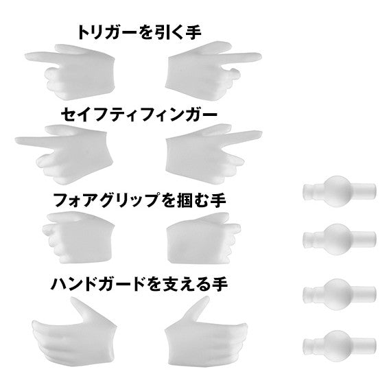 【新品即納】[PTM] メガミデバイス×Little Armory(リトルアーモリー) LA-OP21 メガミデバイス用銃の持ち手 ホワイト プラモデル(334804) TOMYTEC(トミーテック)(20250930)