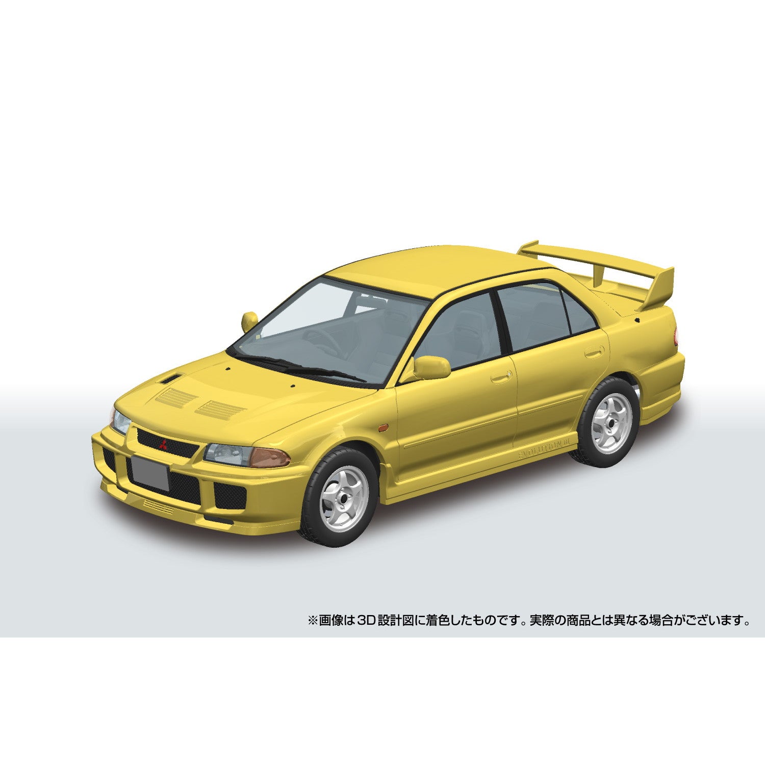 【新品即納】[PTM] 楽プラ スナップカー No.04-DY 1/24 CE9A ランサーGSRエボリューションIII 1995 ダンデライオンイエロー プラモデル(067796) アオシマ(20251031)