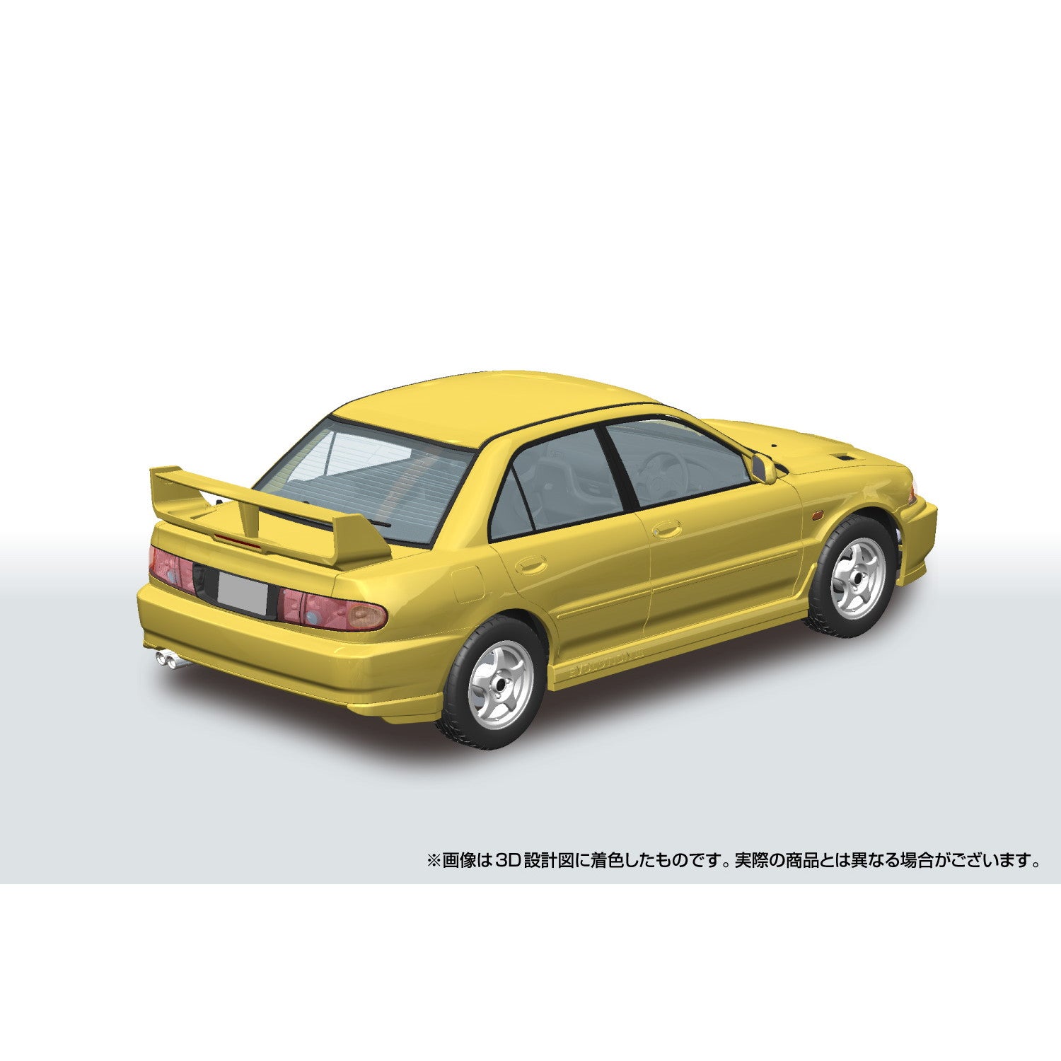 【新品即納】[PTM] 楽プラ スナップカー No.04-DY 1/24 CE9A ランサーGSRエボリューションIII 1995 ダンデライオンイエロー プラモデル(067796) アオシマ(20251031)