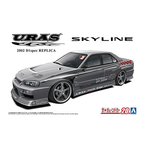 【新品即納】[PTM] (再販) ザ・チューンドカー No.20 1/24 URAS 2002 D1Specレプリカ ER34 スカイライン '01(ニッサン) プラモデル(068779) アオシマ(20251031)