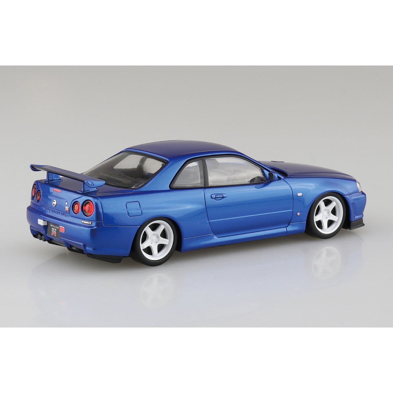 【新品即納】[PTM] 楽プラ スナップキット No.12CU-BB 1/32 ニッサン R34スカイラインGT-R カスタムホイール(ベイサイドブルー) プラモデル(202753) アオシマ(20251031)